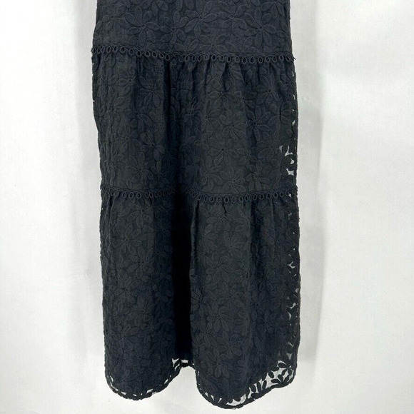 Lost + Wander Madonna Blossom Organza Midi Dress Size XS Black Lace Coquette NWT - Picture 4 of 12